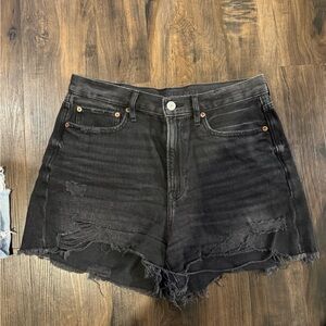 American eagle black jean shorts